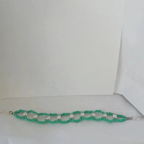 Other - 1 beaded bracelet..stainless steel..hypoallergenic ..nwt